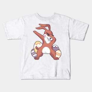 Dabbing Easter Bunny Kids T-Shirt